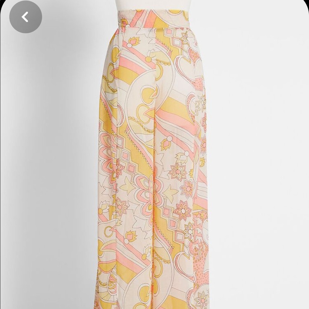 ModCloth Groovy Chiffon Palazzo Pants